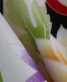 卒業式袴レンタルNo.777[レトロモダン]クリーム×黒×抹茶ストライプ・菊と楓